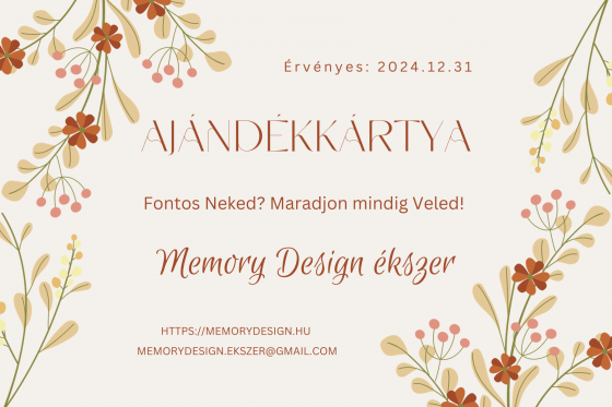 Memory Design - egyedi ékszer, emlékőr, anyatej ékszer - ajándékkártya, karácsony