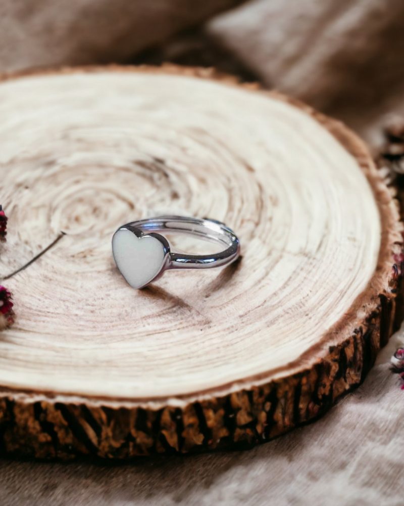Memory Design - anyatej ékszer, ezüst szív gyűrű